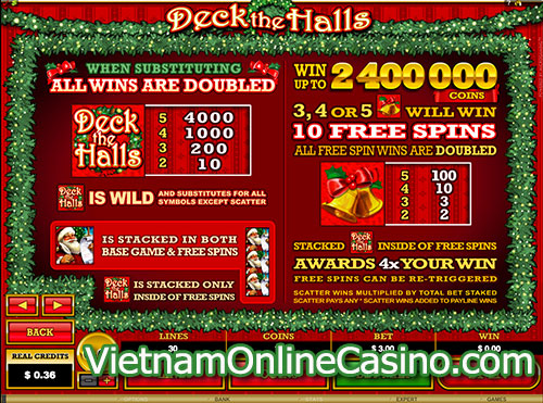 Deck the Halls Slot Bonus